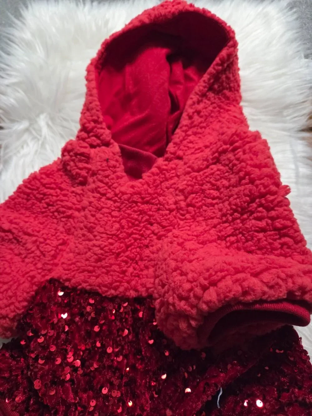 Frisco Sequin Sherpa Dog & Cat Hoodie